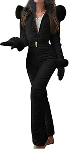 Combinaisons de Ski Une Pièce Pour Femme - Hiver - Coupe-vent - Sweat à Capuche - Sports de Plein Air - Combinaison de Neiges