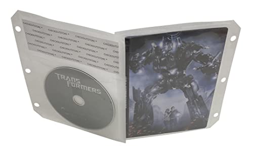 CheckOutStore 100 fichário branco CD/DVD para armazenamento de meia folha e livreto