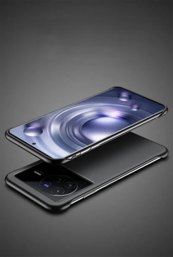 Image of MOBILOVE Back Cover Case for Vivo X80 Pro 5G | Stylish Frameless Design with Camera Protection | Hybrid Matte Hard Case | Soft TPU Shock Proof Bumper Back Cover for Vivo X80 Pro 5G (Black)