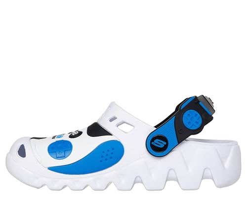 Skechers Slides en blanco y azul: calzado de verano talla 30 EU