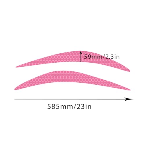 Image of 4 Pcs Reflective Eyeliner Car Decals-2 Pair Super Bright Vinyl Stickers for Headlights, High Reflective Car Headlight Eyelashes Sticker Cute Girl Car Accessory (Red)