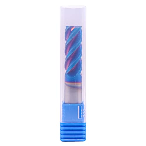 Image of BestParts HRC65 Tungsten Carbide Square End Mills - TiAlsiN Nano Coated, 4 Flute, 45 Degree Helix, 1 /2 inch Cutting Diameter, 1 /2 inch Shank Diameter, 1-1 /4 inch Length of Cut, 3 inch Overall Length