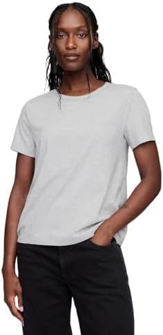GAP Women's Short Sleeve Organic Vintage Crew Neck TEE, Heather Grey, X-Large