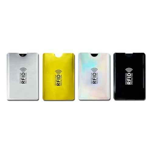 GreatRise Étui de protection anti-démagnétisation RFID - Porte-cartes - Film en aluminium - Pochettes sécurisées - Blocage RFID - Bloqueur NFC -...
