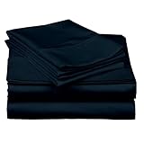 Ready To Rest Super Single Waterbed Sheets, 4 Piece Attached Sheet Set, Fits 18 Inch Deep Mattress, Brushed Microfiber, Ultra Soft and Lightweight (Navy Blue)