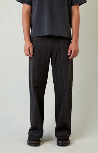 PacSun Men's Dark Plaid Extreme Baggy Pants3