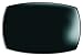 Dajar Ouadrato - Bandeja rectangular (35 x 26 cm, cristal, 35 x 26 x 4,1 cm), color negro