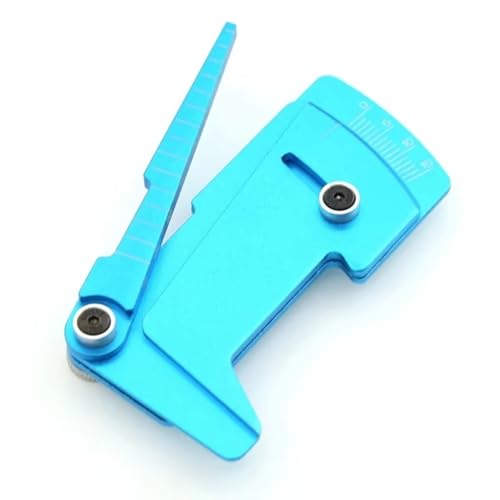 RCアクセサリー For Tamiya For HSP For HPI 1/8 1/10 RCカー用 シャンティングツール CNC調整可能定規 高さ調整可能 4輪位置決め キャンバー15度(SKY BLUE)