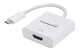 Manhattan Products SuperSpeed+ USB-C to HDMI Converter, USB 3.1 Gen 2 Type-C Male to HDMI Female, White