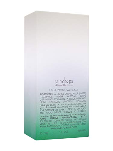 Ajmal Raindrops EDP Floral Chypre Perfume 50ml for Women and Aurum Concentrated Perfume Oil Fruity Floral Alcohol-free Attar 10ml for Women - Image 4