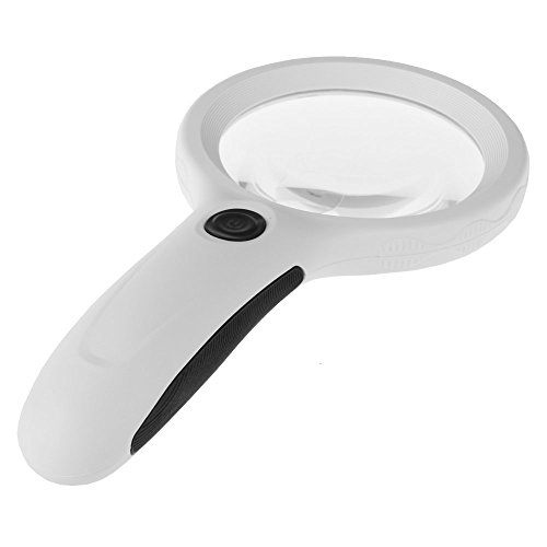 LemonBest®-Lente d'ingrandimento da lettura con luce a LED per lettura, 8-Lente di ingrandimento da gioielliere con lente d'ingrandimento per gioielli
