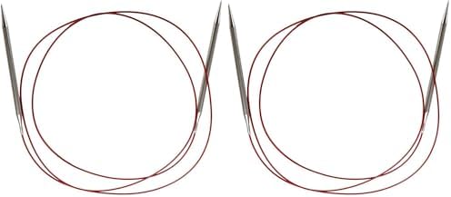 ChiaoGoo Red Lace Circular 60-inch (150cm) Stainless Steel Knitting Needle; Size US 8 (5mm) 7060-8 image 4