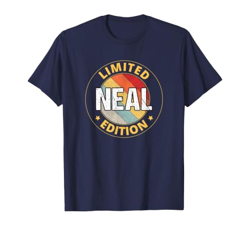 Neal Name T-Shirt, Men, Navy Blue, X-Large
