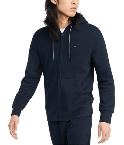 TOMMY HILFIGER Men's Signature Fleece Zip Up Hoodie Sweatshirt 2025 Collection