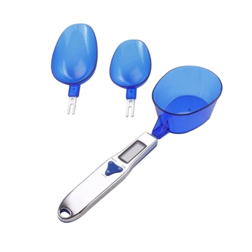 COLLBATH Báscula De Cuchara Digital Azul 300 G/0,1 g Cuchara Desmontable Para Medir Ingredientes Alimentarios Precisión Alta Portátil Cocina Horneado