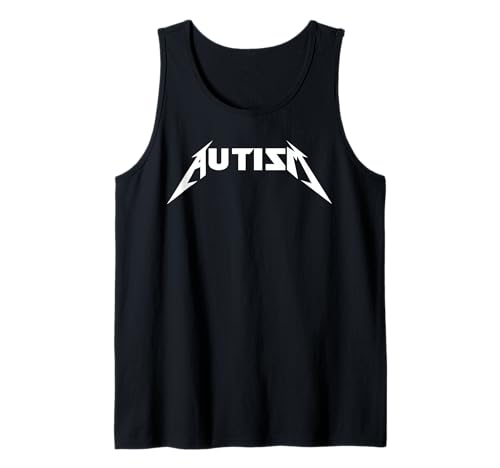 Autism Rock Inspirado Meme Metal Rock Para Hombres Mujeres Autistas Camiseta sin Mangas