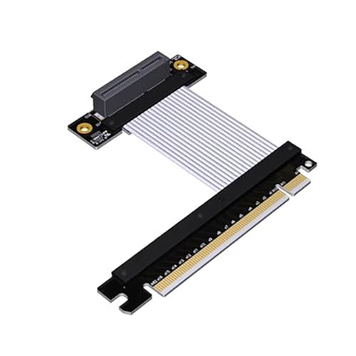 JMT PCI-E 4.0 x1 x4 to X16 Extension Cable gen4 16G/BPS 64G/BPS Adapter for Network Card USB Card Solid State Drive SSD Card (25CM,K32SL)