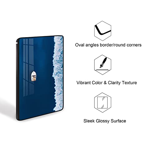 Serimino Framed Ocean Wall Art For Living Room Blue Whale Tail And Yachts Coastal Wall Decor Modern Travel Sea Landscape Nordic Artwork For Bedroom Bathroom Prints Paintings For Home Decorations #TOP2