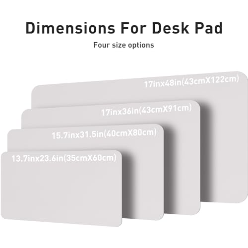 Image of Aothia Large PU Leather Desk Pad Protector - Non-Slip Mouse Pad & Writing Mat for Office /Home, Waterproof, Easy to Clean (23.6 inch x 13.7 inch, Pale Lavender White)