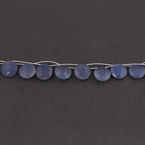 Calcédoine lavande naturelle briolettes rondes facettées 16mm sur fil de 8 pouces