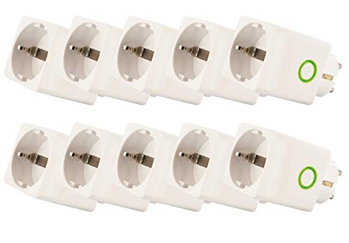 Preisvergleich Produktbild SCHWAIGER -716405-10x Zwischenstecker als Verbrauchsmesser, ZigBee