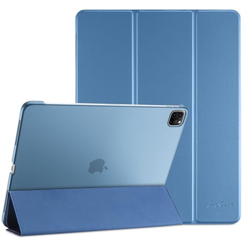 ProCase Smart Case for iPad Pro 12.9 2022/2021/2020/2018, Slim Stand Hard Back Shell Smart Cover for iPad Pro 12.9" 6th Gen/5th Gen/4th Gen/3rd Gen -Blue by ProCase - Used condition - US$8.24