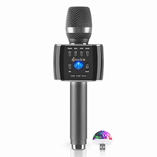 M75 - Bluetooth Karaoke Microphone - Bluetooth Microphone Wireless - Wireless Microphone Karaoke - Microphone for Kids and Adults - Carpool car Karaoke Microphone with Speaker - Karaoke mic