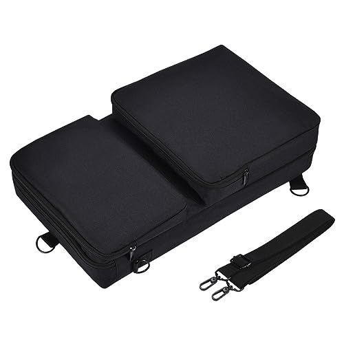 MYCENSE DJ Controller Storage Bag Suitcase Large Capacity Rustproof Wear Resistance Lightweight Travel Case Turntable Carrying Case