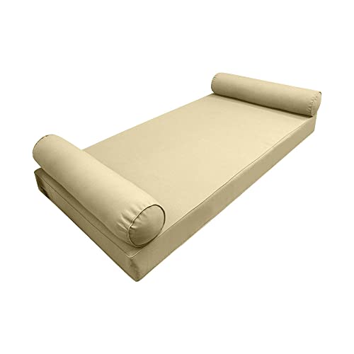 DBM IMPORTS Style5 Crib Outdoor Daybed Mattress Bolster Same Piped Trim Insert Cover Complete Set - AD103