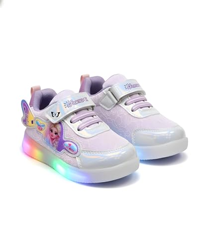 Image of HOOH Kids Girls Light Up Walking Shoes with Velcro Closure for up to 10 Years