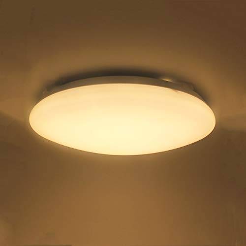 IMVSINCERE Applique murale LED 12W 285mm IP44 Blanc chaud 3000K 1200lm Plafonnier LED pour salle de bain,cuisine,balcon, bureau,chambre à coucher Non variable Cover