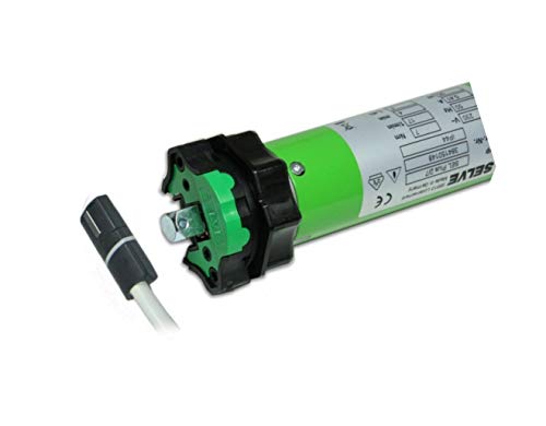 smarotech® Rollladen-Nachrüstset: Rohrmotor Selve SEL Plus 2/10 inkl. 4-Kant-Stahl-Stift mit 12mm Kopf, Anschlusskabel und SW 60 Adapter. (SEL Plus 2/10 ohne Lager, SecuBlock)