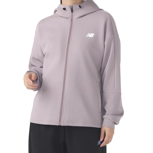 [ニューバランス] THE CITY ニットジャケット ダンボールジップアップフーディ スポーツウェア レディース S レディス ラベンダー