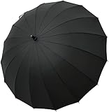 Saiveina 47 Inch Auto Open Straight Strong Durable Umbrella, 190T Fiber Waterproof Windproof Sport Umbrella 16 Ribs