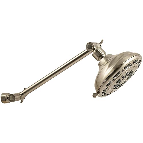 Cabezal de ducha Padro con brazo ajustable de metal de 10" y cabezales de ducha manuales 2