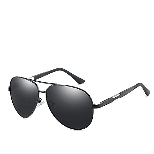 Preisvergleich Produktbild Sonnenbrille Fahren Polarisierte Sonnenbrillen Männer Metallspiegel Outdoor Angelbrille Street Beat-Black_Black