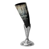 gran regalo: nuestro hermoso de viking potable cuerno de vidrio es una verdadera pieza de arte especialmente para los amantes de got y vikings. esto hace que sea una perfecta y única oportunidad de regalar para todos los que le gusta beber vino como un verdadero vikingo disfrutar de una taza de cuerno que puedan llamar auténtico y propio.