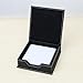 Square Desk Organizer - 4.7x4.7inch Leather Memo Box and Card Holder - Stylish Stand Organizer for Office, Home, and School Desk