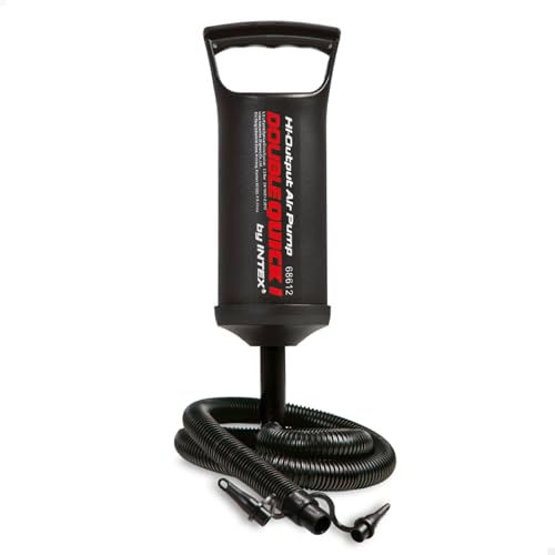 Intex Double Quick 1 Hand Pumpe - Luftpumpe - 29 cm - Mit 3 Düsenaufsätze