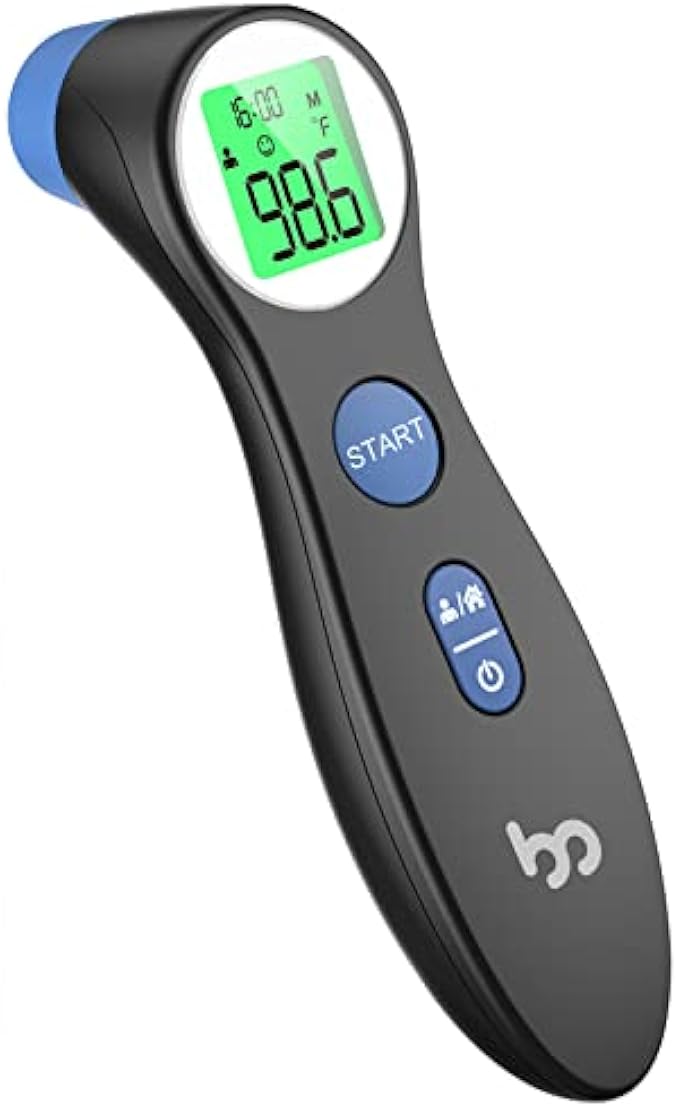 Thermometer for Adults, FSA Eligible, High Accuracy, No-Touch Digital Thermometer with Fever Alarm and Memory Function, Ideal for Babies, Kids, Home and Office Use