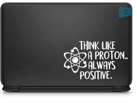SIGN EVER Think Like A Proton Always Positive Quotes Stickers for Laptop Trackpad 15.6 14 13 Inches and All Models Laptop Stickers L x H 12.00 cm x 15.50 cm Pack of 2 (B084SSTNX6) Amazon Price History, Amazon Price Tracker