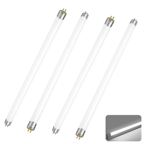 T5 14W Tubos Fluorescentes, 563mm, Blanco Frío 6000K, 1156 LM, Casquillo G5, Lámpara De Bajo Consumo, Luz De Emergencia De Bajo Consumo Fluorescente Cocina Para Baño, Armario Y Garaje, 4 Pezzi