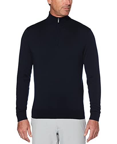 Callaway Weather Series Men's 1/4 Zip Golf Sweater with Mock Collar, Thermal Merino Wool, Breathable Soft Fabric