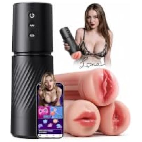 Uoffile Sex Toys for Men Male Masturbator 3 Sleeves AI Sync Pocket Pussy | 10 Sucking & 10 Dual Vibrating, APP Control Mens Sex Toy Penis Pump Adult Toy Male Stroker Erotic Massage Kits