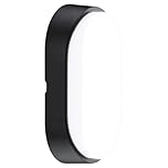 Luceco Eco Outdoor LED Bulkhead Light, Decorative Exterior Lighting, Oval, Black, IP54, 10W, 700lm, 4000K, EBEO10S40
