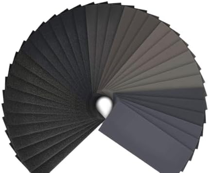 Sandpaper, 42 Pcs 120 to 3000 Grit Wet and Dry Waterproof Sandpaper Assortment for Automotive Sanding, Wood Furniture Finishing and Wood Turning Finishing
