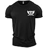 GYMTIER Spartan Forged - Short Sword - Men's Gym T-Shirt Bodybuilding Training Workout Lifting Top Clothing, Black, 4XL #1