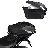 10 Melhores Bolsa para Moto para comprar em 2025 18 Bau bauleto alforge traseiro universal 37l preto para moto com refletivo + capa impermeável