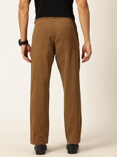 Image of Thomas Scott Men's | Solid | Light Weight | Breathable Fabric | 4 Pocket | Mid Rise | Relaxed Fit | 100% Cotton | Button Waist | Chino Trouser | Pants