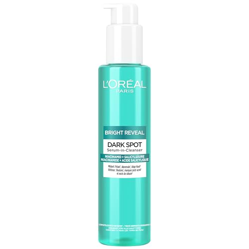 L'Oréal Paris Serum-in-Cleanser, Effektive Reinigung für verfeinerte Poren und einen strahlenden Teint, Mit Niacinamid und Salicylsäure, Bright Reveal Dark Spot Serum-in-Cleanser, 150 ml